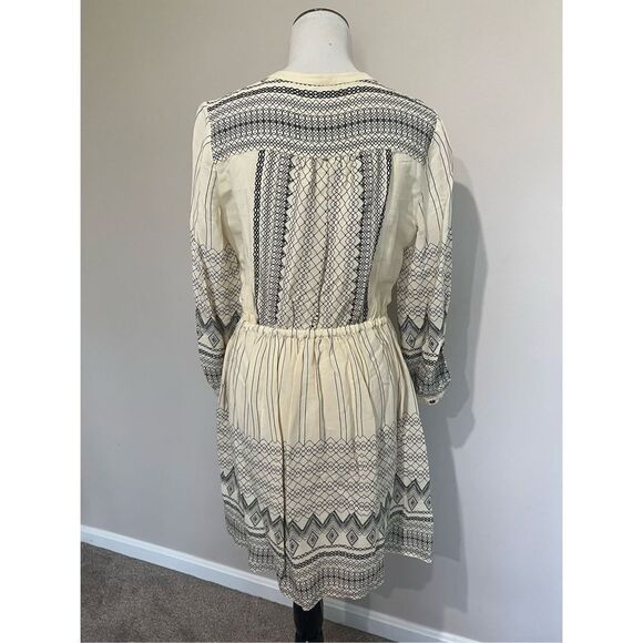 Floreat For Anthropologie Pierre Ivory & Black Dress with Pocket’s Size 8 - Picture 4 of 11